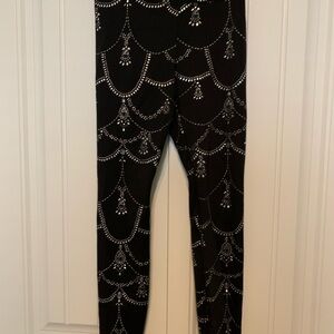 White House Black Market Black and Silver Leggings